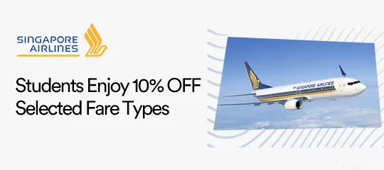 Singapore Airlines US: Students Enjoy 10% OFF Selected Fare Types