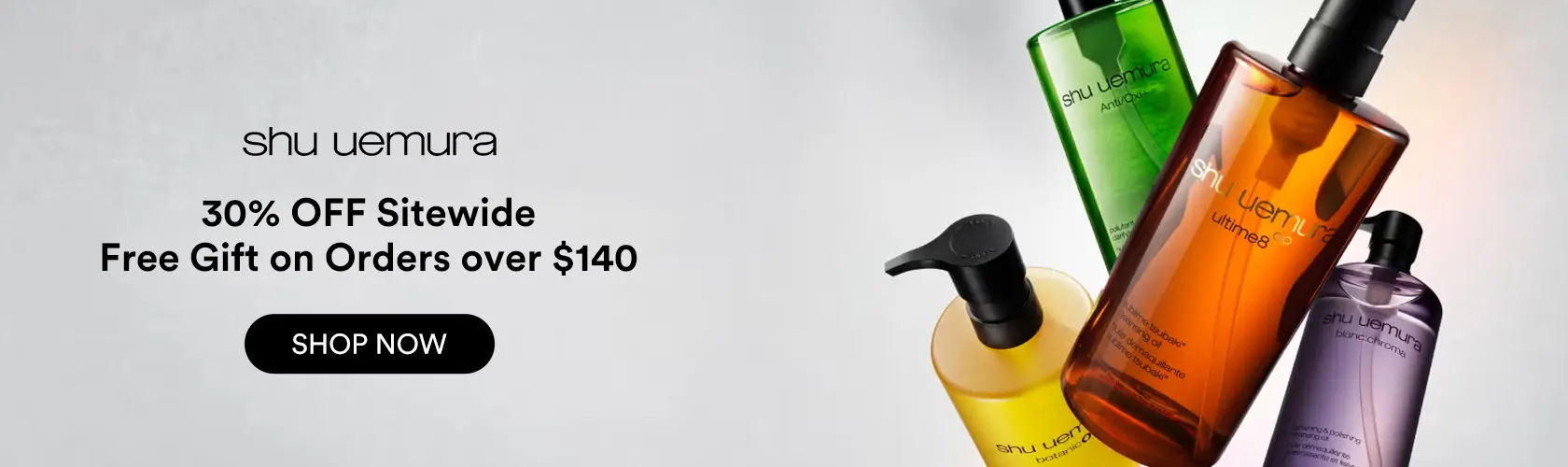 Shu Uemura:  30% OFF Sitewide & Free Gift on Orders over $140