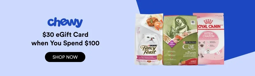 Chewy: $30 eGift Card when You Spend $100