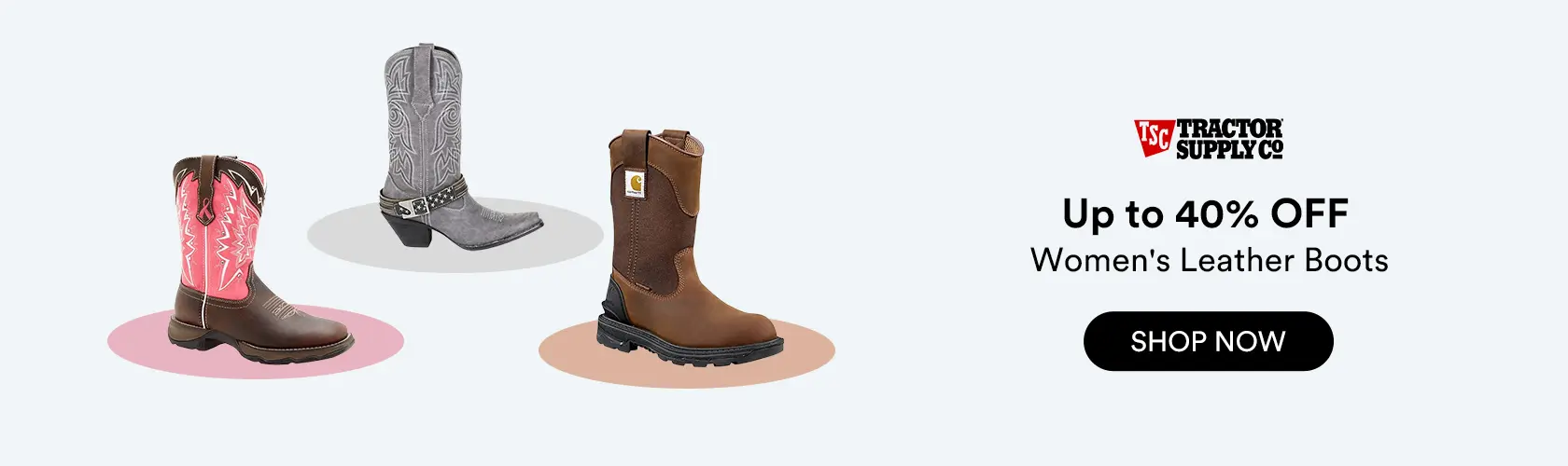 Tractor Supply Company: Up to 40% OFF Women's Leather Boots