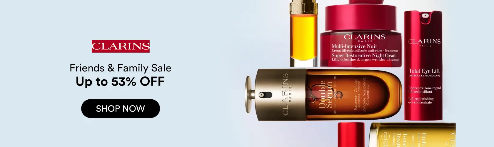 Clarins US: Friends & Family Sale Up to 53% OFF + Free Shipping