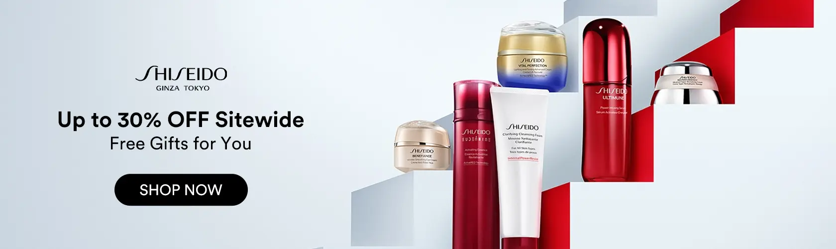 Shiseido: Up to 30% OFF Sitewide + Free Gifts