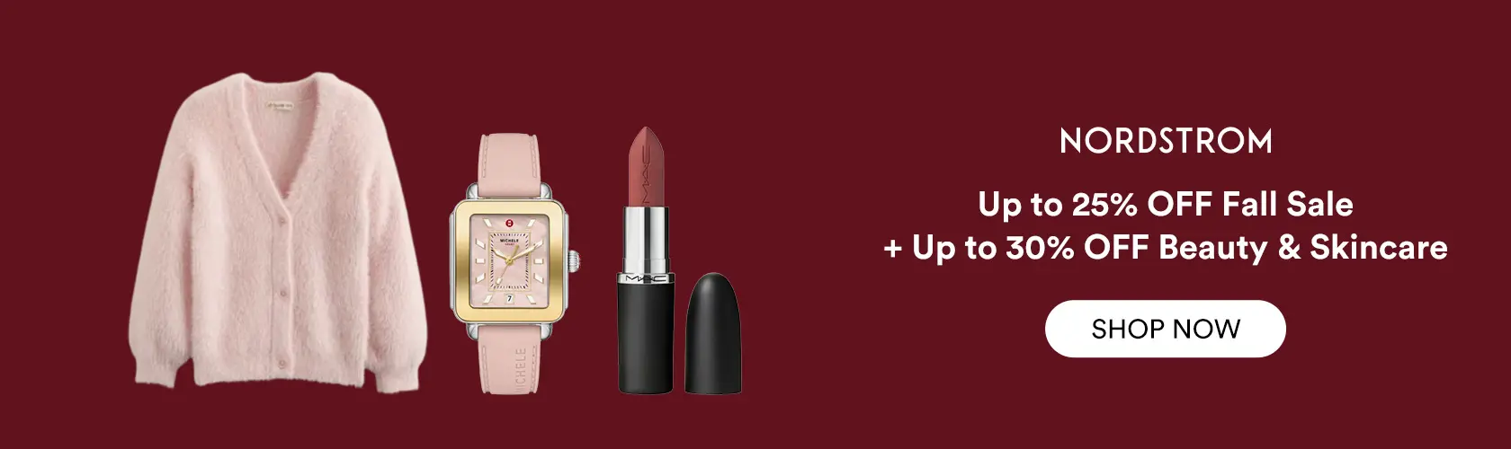 Nordstrom: Up to 25% OFF Fall Sale + Up to 30% OFF Beauty & Skincare