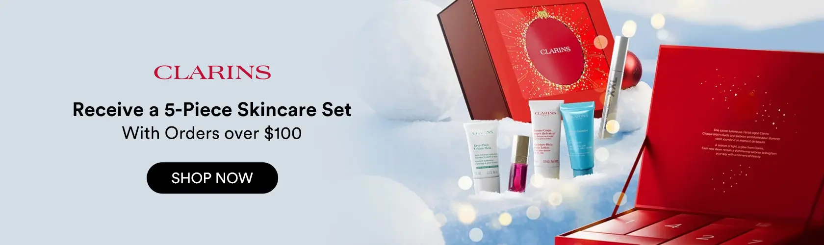 Clarins US: Receive a 5-Piece Skincare Set With Orders over $100