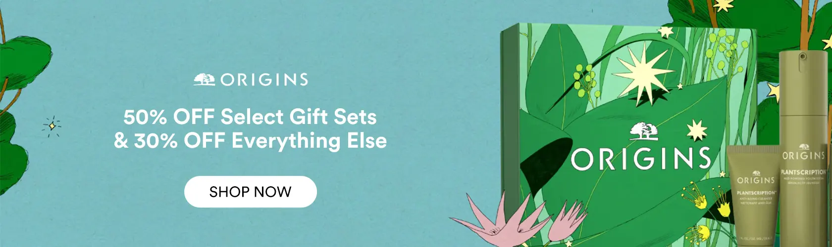 Origins: 50% OFF Select Gift Sets & 30% OFF Everything Else