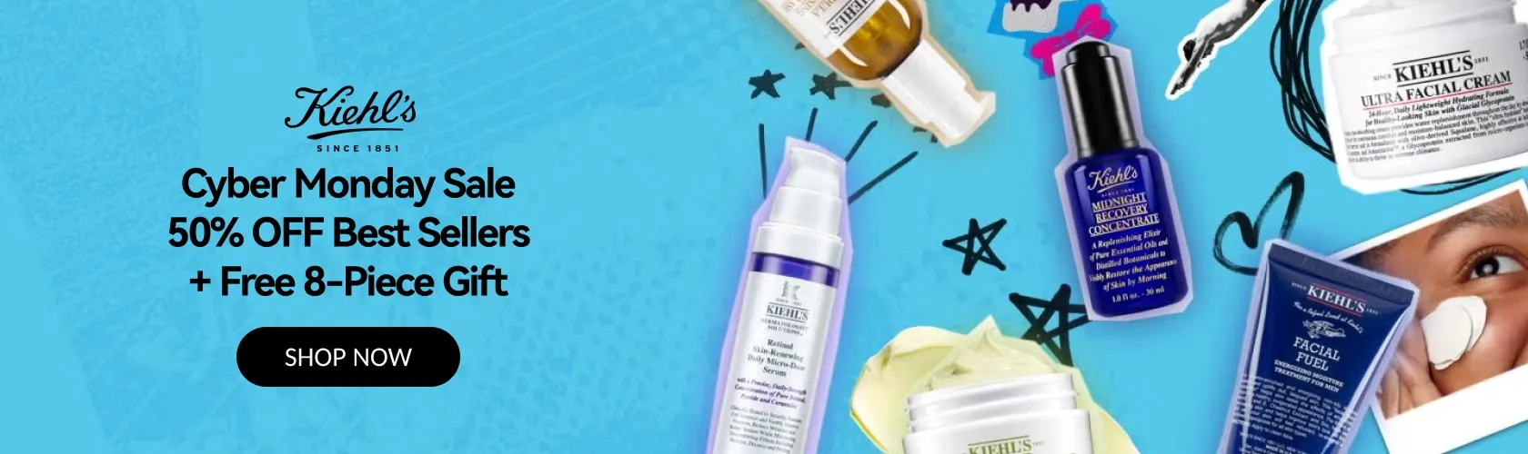 Kiehl's: 50% OFF Best Sellers + Free 8-Piece Gift