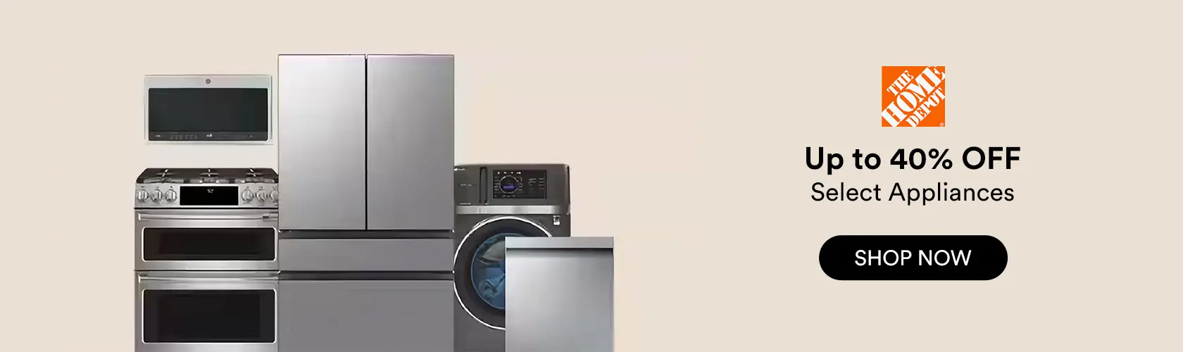 Home Depot: Up to 40% OFF Select Appliances