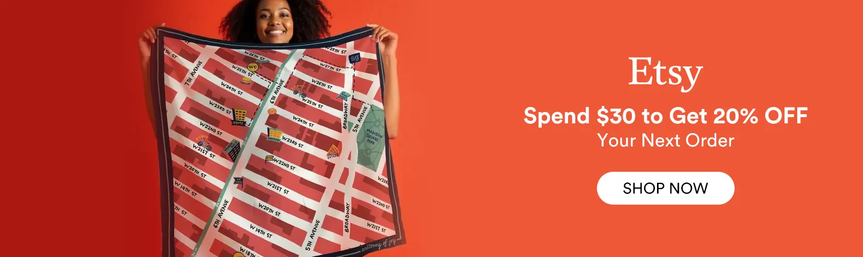 Etsy US: Spend $30 to Get 20% OFF Your Next Order