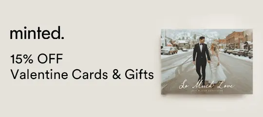 Minted: 15% OFF Valentine Cards & Gifts