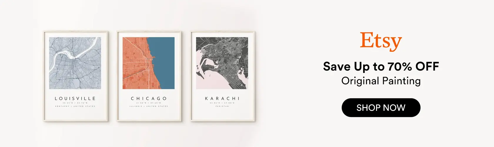 Etsy US:  Save Up to 70% OFF Original Painting