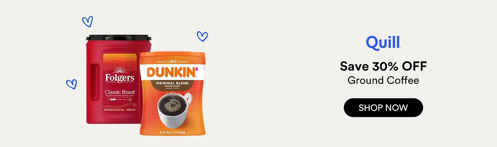 Quill: Save 30% OFF Ground Coffee