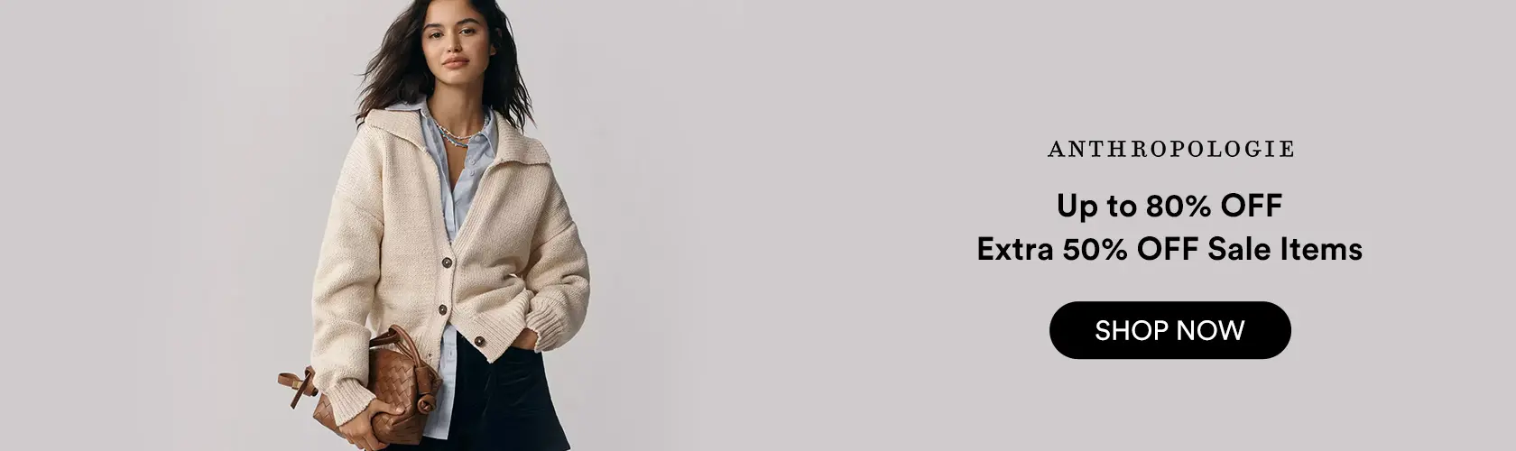 Anthropologie: Up to 80% OFF + Extra 50% OFF Sale Items