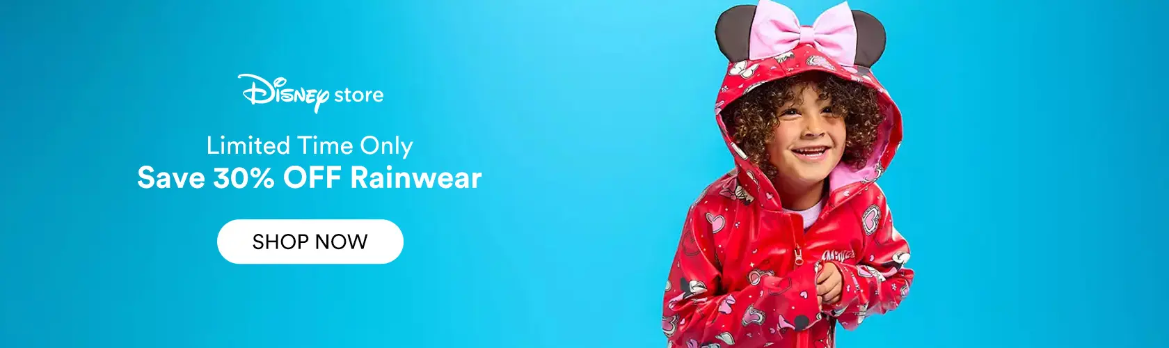Disney Store:  Save 30% OFF Rainwear
