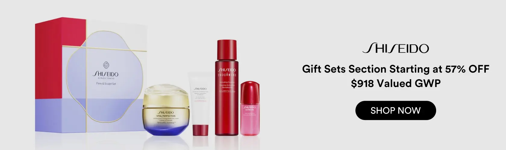 Shiseido: Gift Sets Section Starting at 57% OFF + $918 Valued GWP