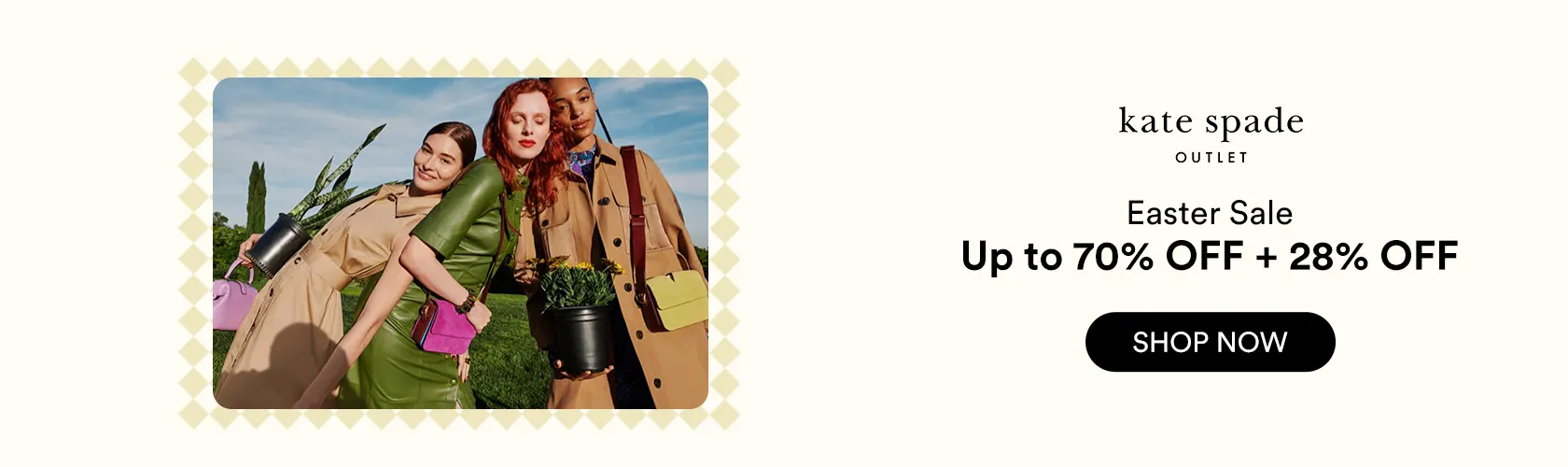 Kate Spade Outlet: Easter Sale Up to 70% OFF + 28% OFF