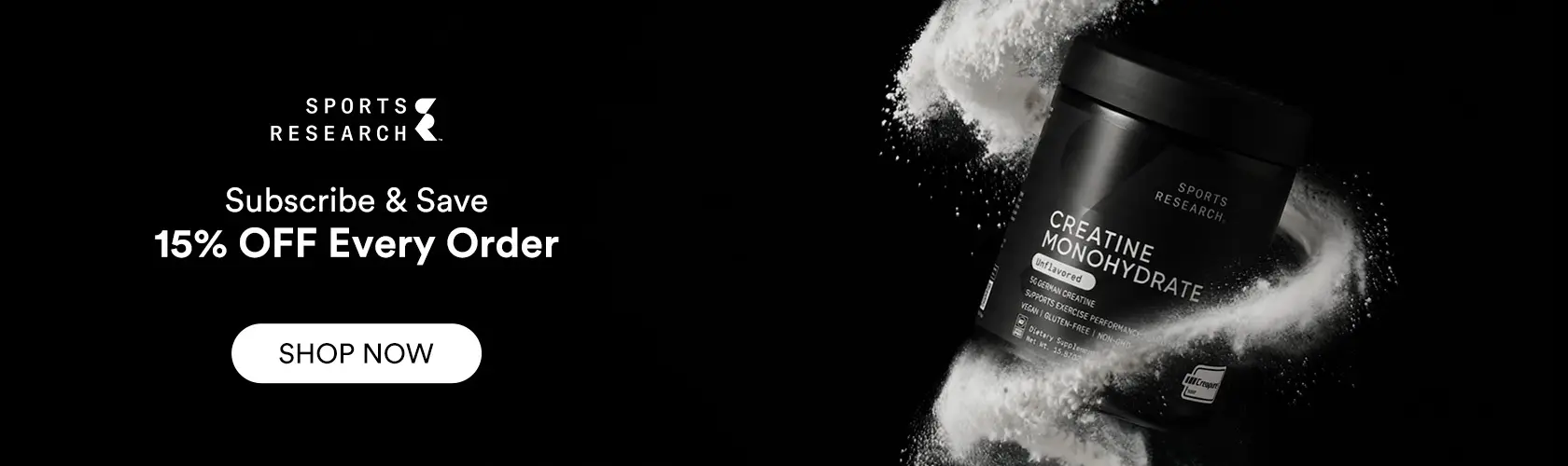 Sports Research: Subscribe & Save 15% OFF Every Order + Free Shipping