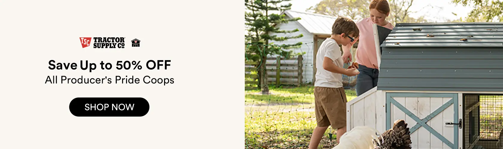 Tractor Supply Company: Save Up to 50% OFF All Producer's Pride Coops