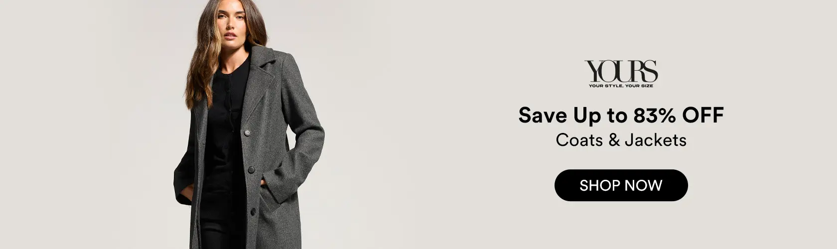 Yours Clothing: Save Up to 83% OFF Coats & Jackets