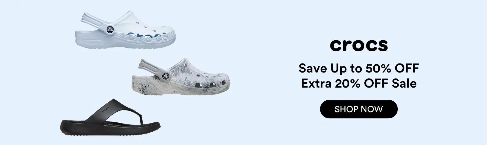 Crocs: Save Up to 50% OFF + Extra 20% OFF Sale