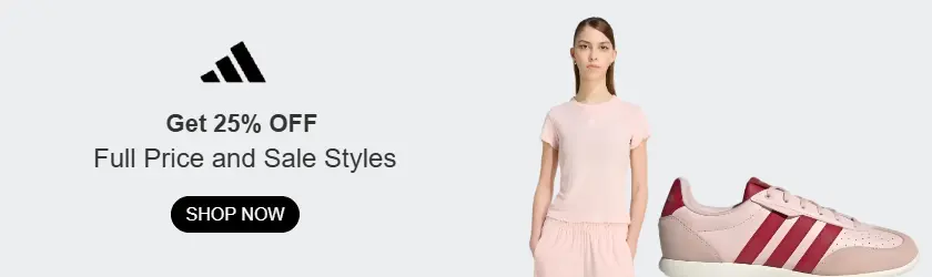 Adidas US: Get 25% OFF Full Price and Sale Styles