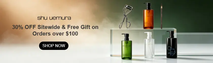 Shu Uemura:  30% OFF Sitewide & Free Gift on Orders over $100