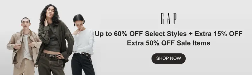 Gap US: Up to 60% OFF Select Styles + Extra 15% OFF