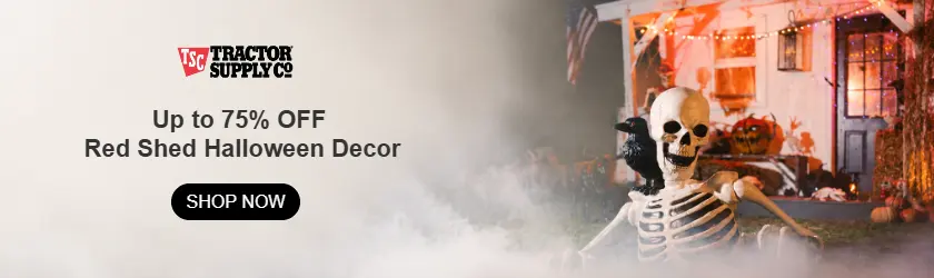 Tractor Supply: Up to 75% OFF Red Shed Halloween Decor