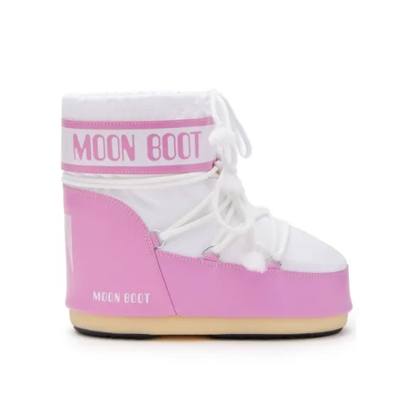 Moon Boot Icon Low 粉色短靴