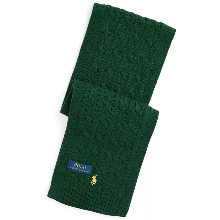 Polo Ralph Lauren 拉夫劳伦 针织围巾 墨绿色