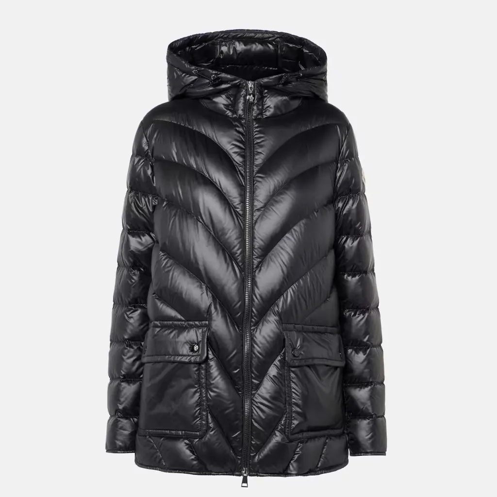 MONCLER Argenno 黑色中长款羽绒服