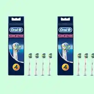 Oral B Floss Action 电动牙刷替换刷头 4支装×2包