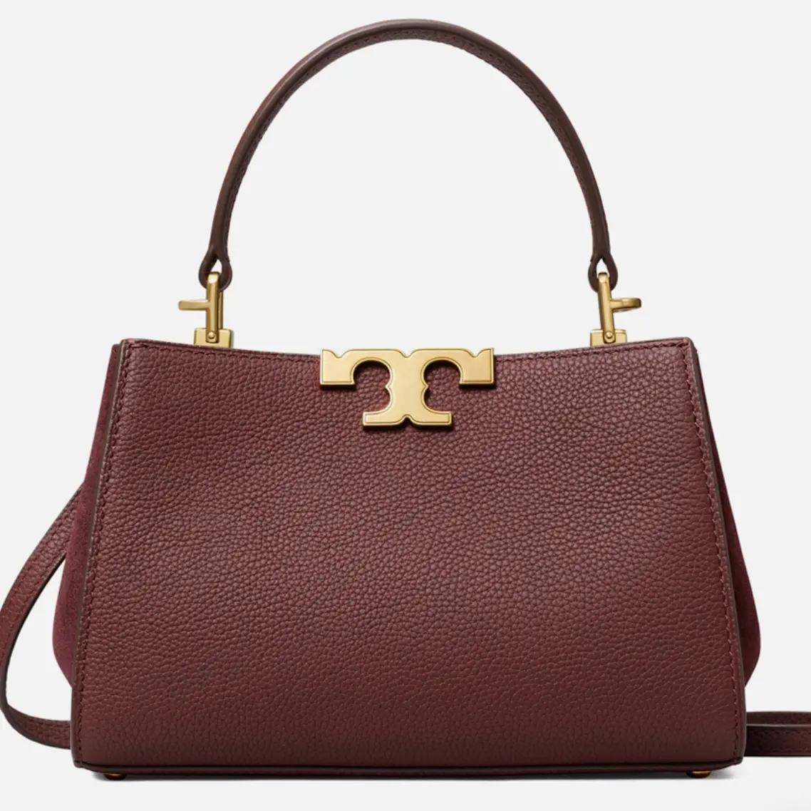 Tory Burch 汤丽柏琦 Eleanor Pebble-Grain Leather Mini 手提单肩包