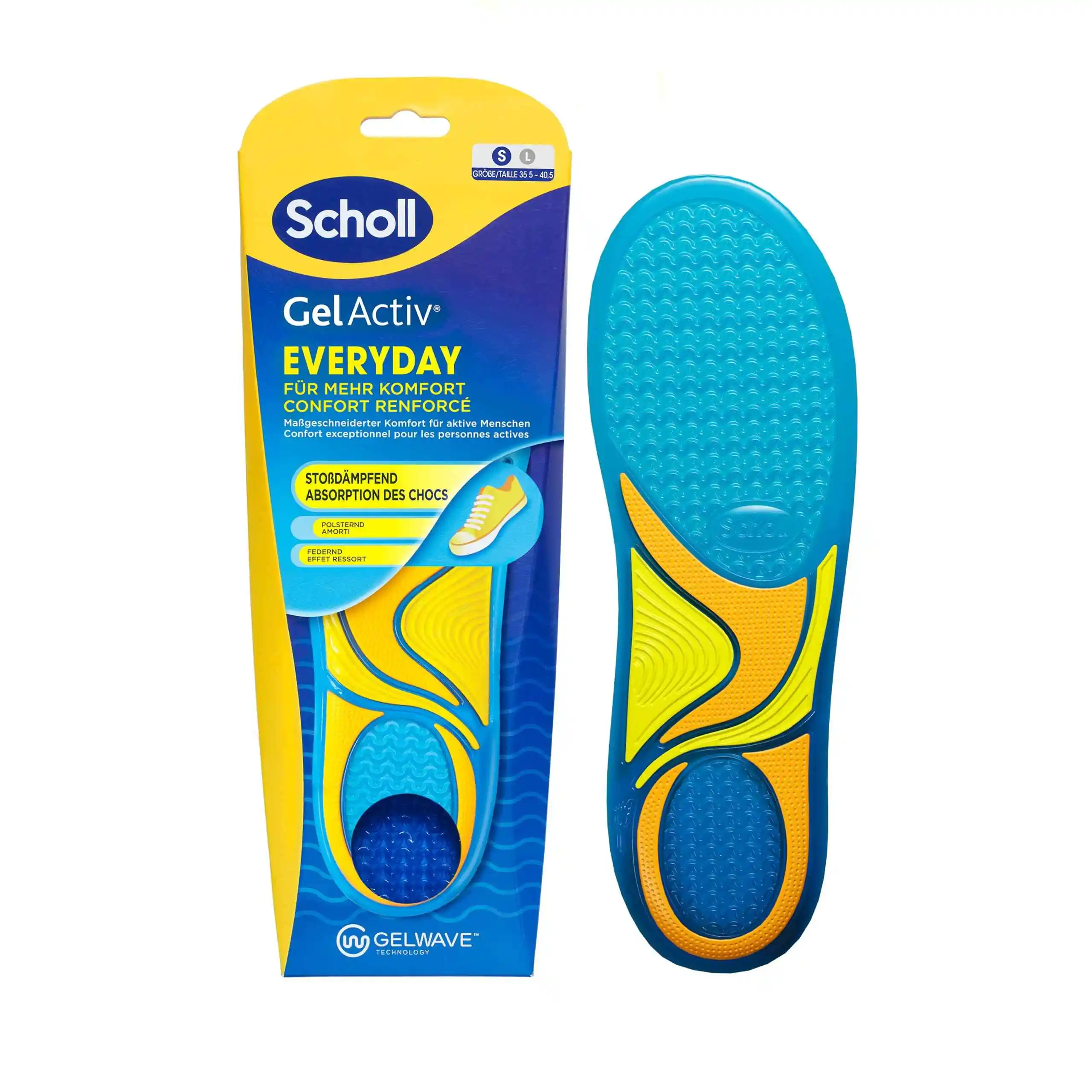 Scholl GelActiv 女士日常鞋垫,全天舒适脚,记忆泡沫