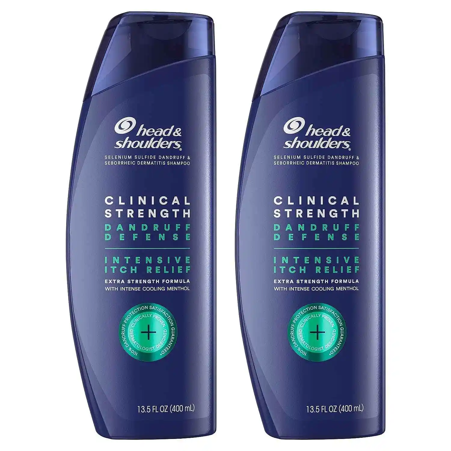 Head & Shoulders 头皮屑防御止痒洗发水 13.5 液体盎司 400ml（2 件装）