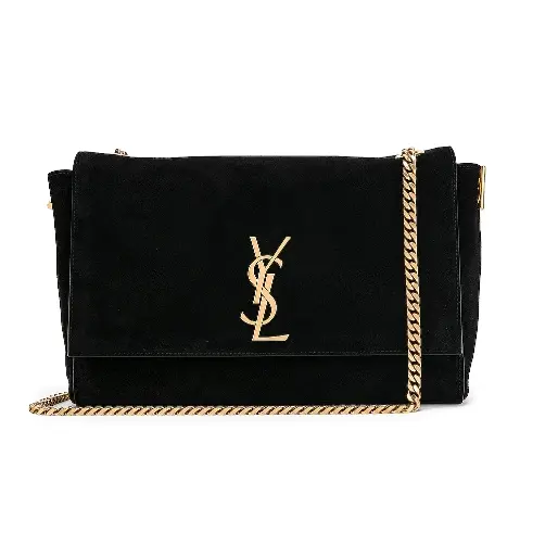 Saint Laurent 麂皮+光面双面 Kate 手袋