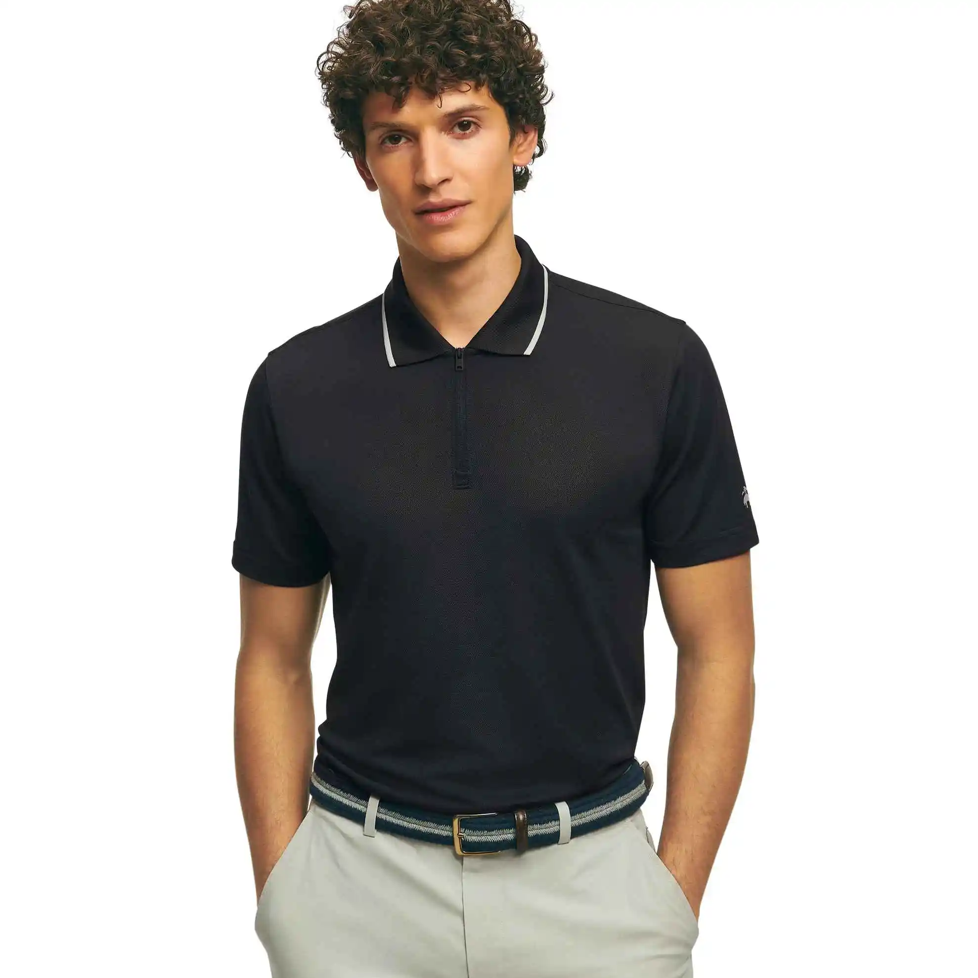 Brooks Brothers 布克兄弟 男式 polo衫 性能拉伸短袖polo衫高尔夫球衫