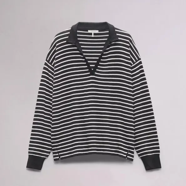 Rag & Bone 黑白条纹POLO衫