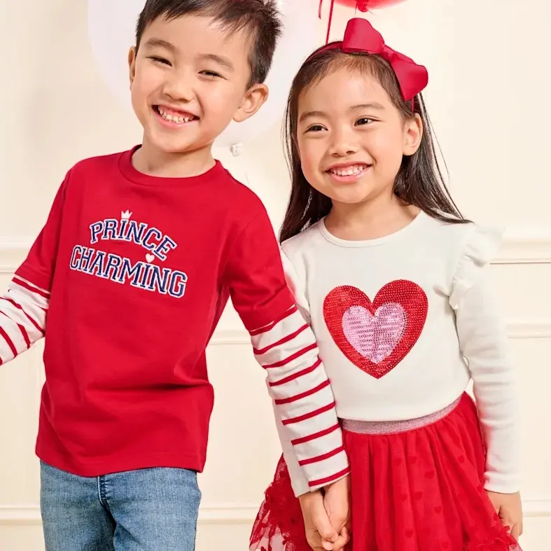 Gymboree：情人节儿童服饰提前看 爱心上衣$24、芭蕾短裙$27