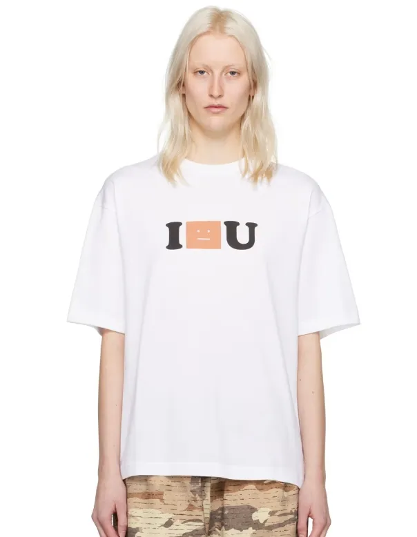 Acne Studios  White 'I Face U' T恤