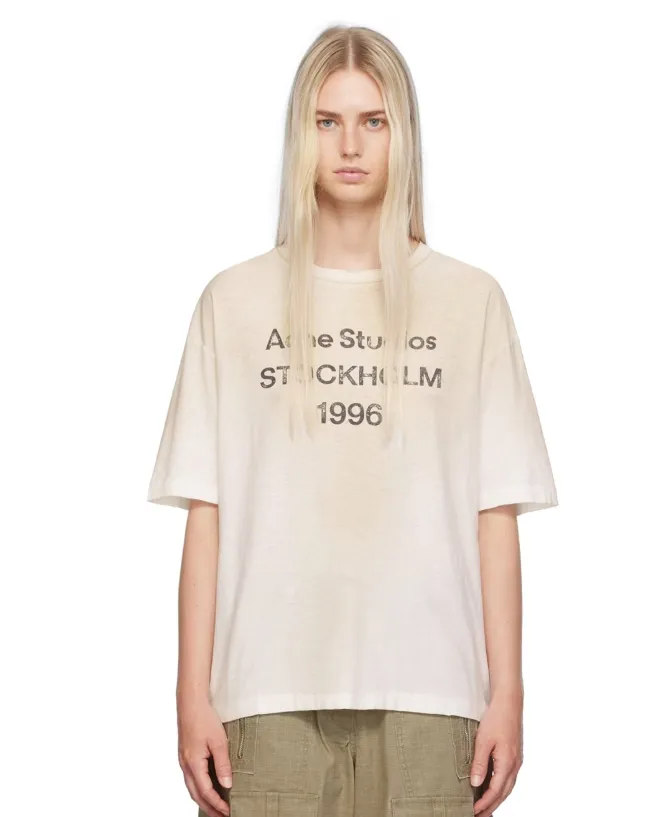 Acne Studios  白色1996 T恤 隆妮同款