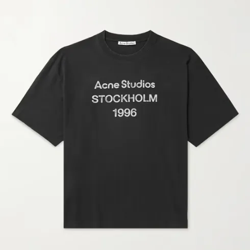 ACNE STUDIOS Exford 防皱标志印花T恤