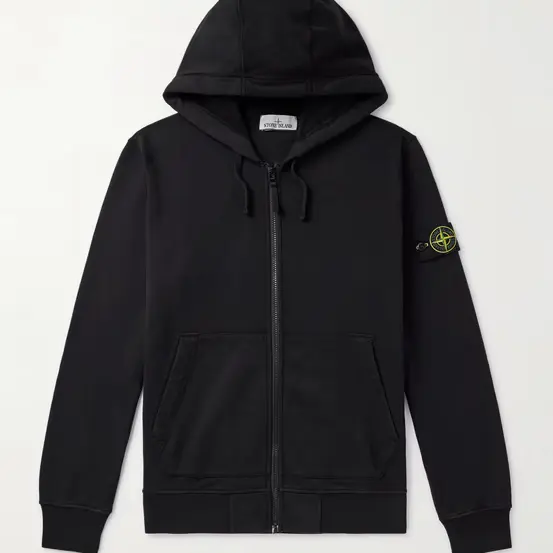 Stone Island 石头岛黑色拉链卫衣外套