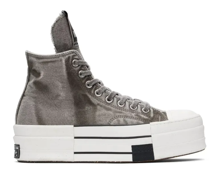 RICK OWENS DRKSHDW 灰色 Converse 联名 DBL Drkstar 高帮运动鞋