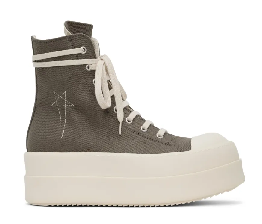 RICK OWENS DRKSHDW 灰褐色 Porterville Double Bumper 高帮运动鞋