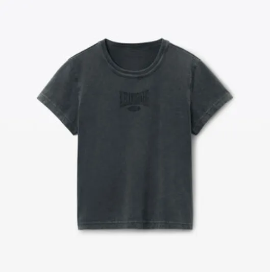 新品！Alexander Wang 仿旧徽标缩水棉 T 恤