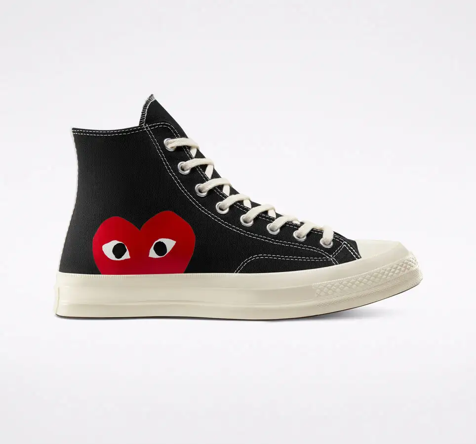 Converse 匡威 X CDG PLAY Chuck 70 黑色高帮帆布鞋