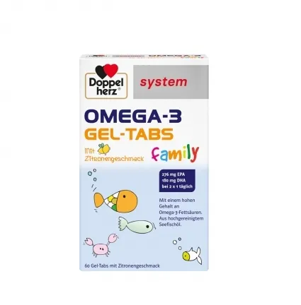 Doppelherz 双心 Omega-3儿童深海鱼油咀嚼片60片 4岁+