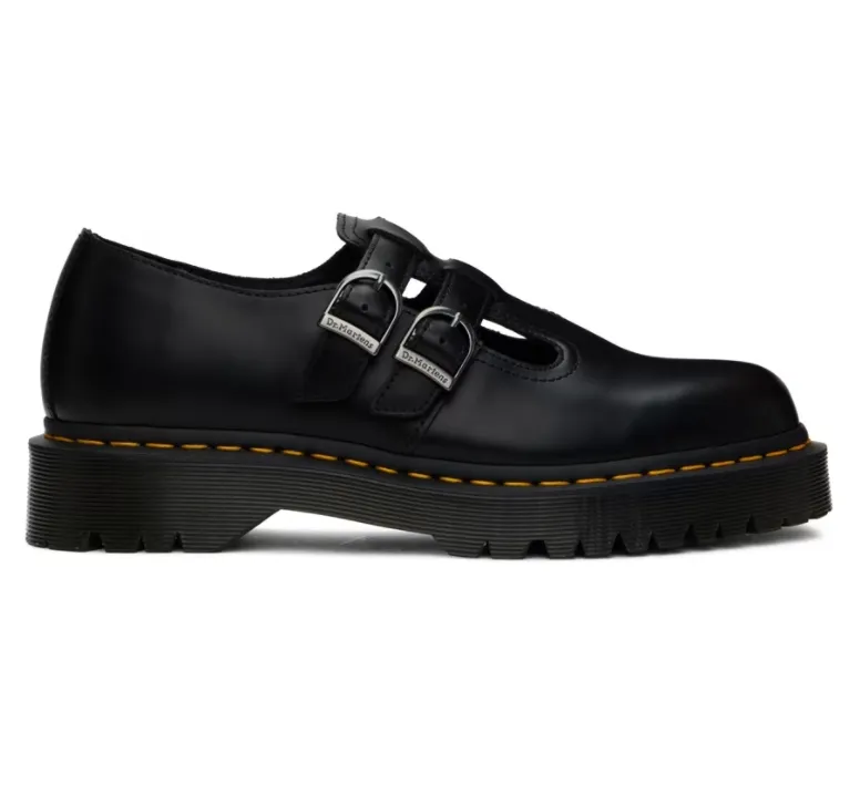 DR. MARTENS 黑色 8065 II Bex Smooth Leather Platform 玛丽珍鞋