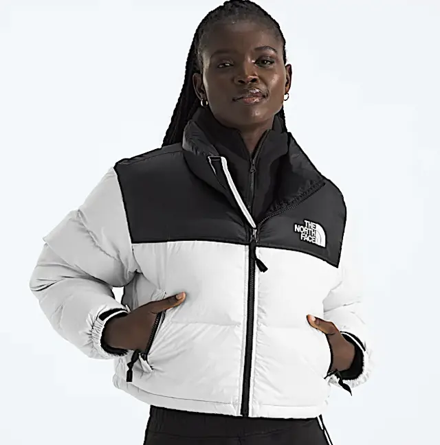 The North Face Nuptse 短款拼色羽绒服