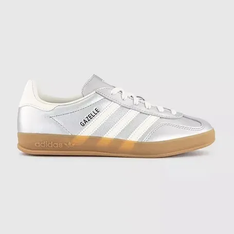 Adidas 阿迪达斯 Gazelle Indoor 金属银配色德训鞋